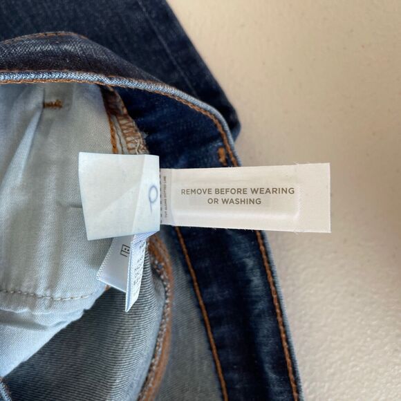 LOFT Modern Straight Med Wash Ankle Cuff Stretch Denim Jeans Women's Sz 28 / 6 - Picture 11 of 12